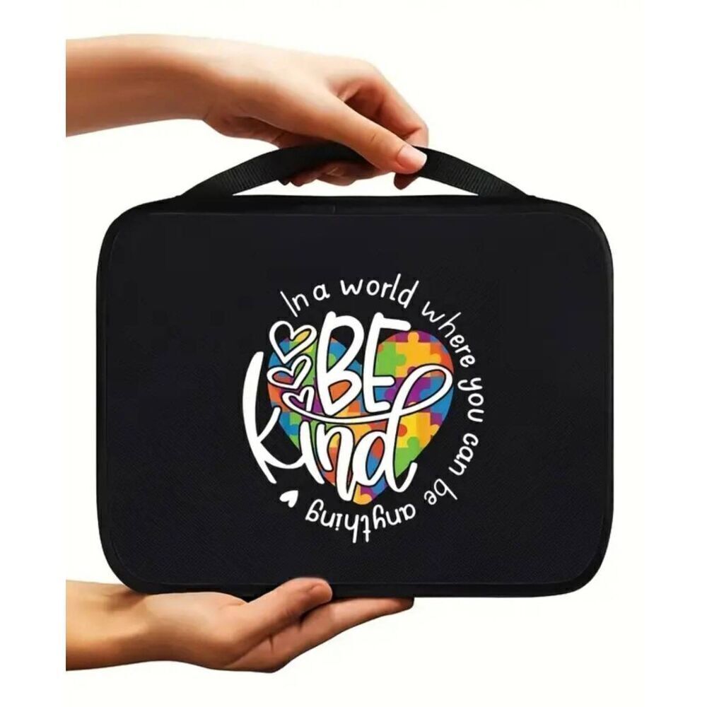 Ladies Black Be Kind Bible Case Book Cover